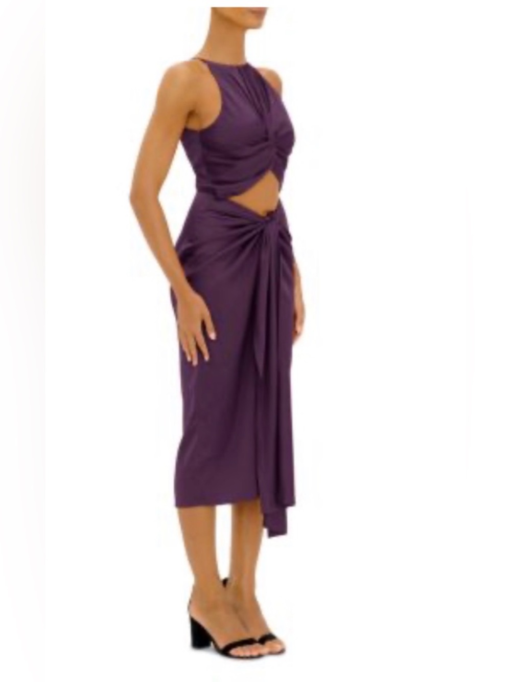 ANDREA IYAMAH Reni Plum Dress in Satin NWT Small - Picture 4 of 13
